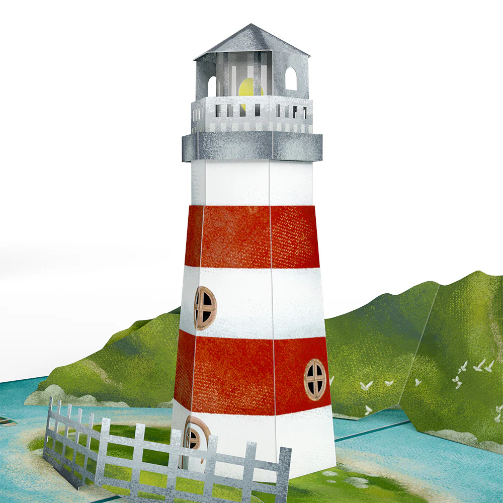 Coastal Lighthouse Thinking of You Pop-Up Card and Sentiment Set - Image 3