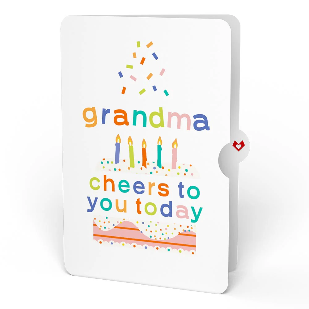Confetti Cake Birthday Pop-Up Card and Sentiment Set for Grandma - Image 4