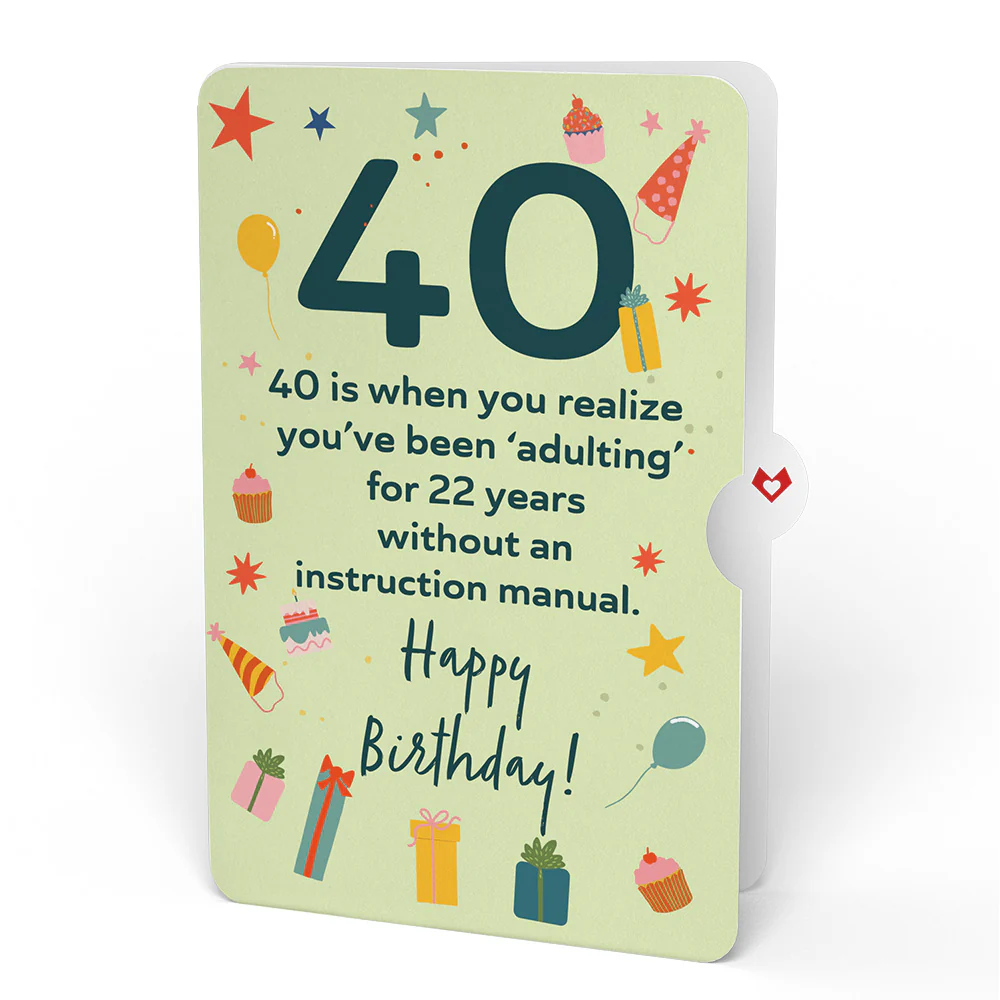 Woodland 40th Birthday Party Bouquet and Sentiment Set - Image 4