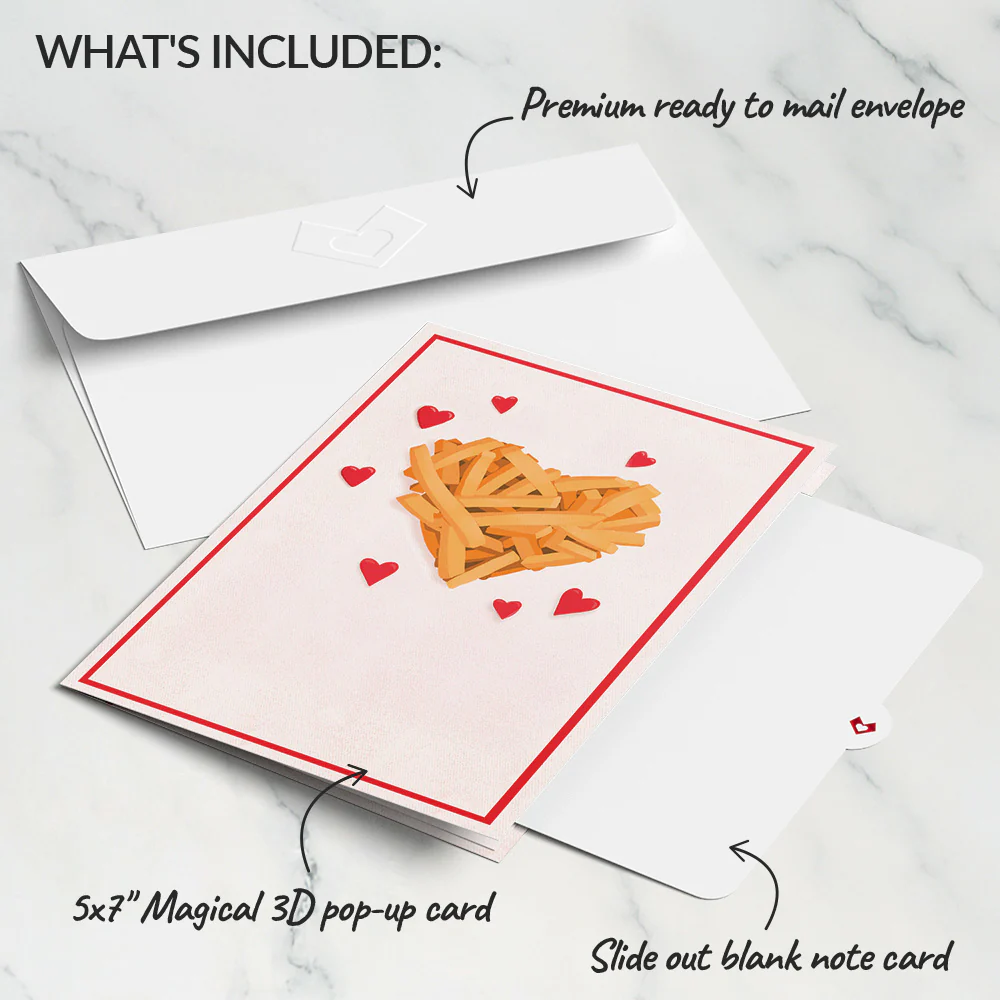 Crunchy Love Fries Pop-Up Card - Image 5