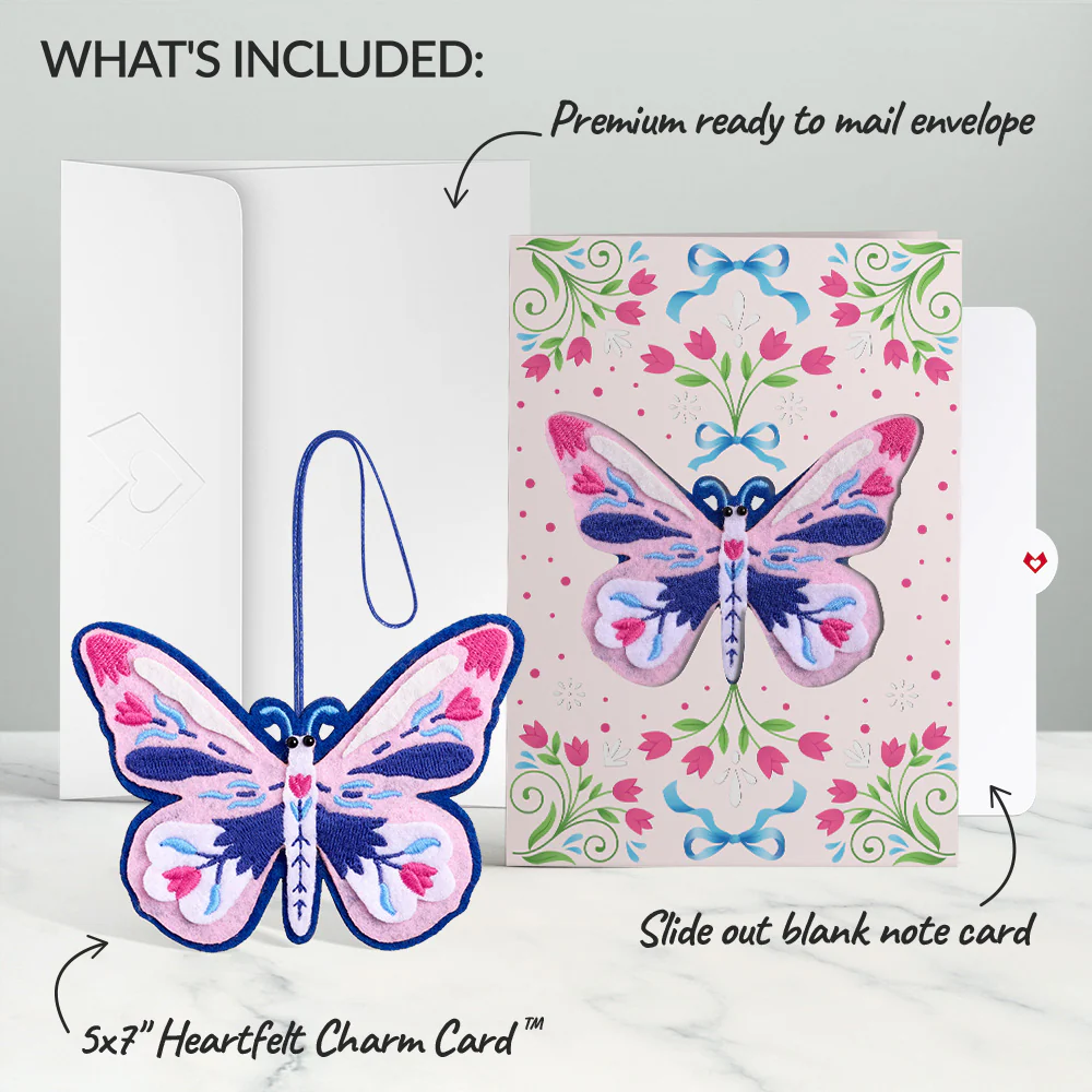 Dazzling Butterfly HeartFelt Charm Card™ - Image 8