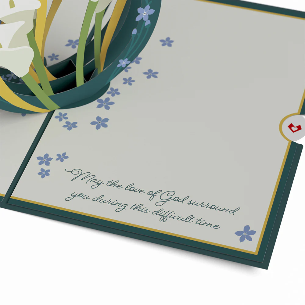 Deepest Sympathy Pop-Up Card & Bouquet Bundle - Image 3