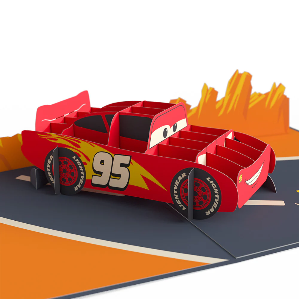 Disney and Pixar Cars Lightning McQueen Kachow! Birthday Pop-Up Card - Image 2