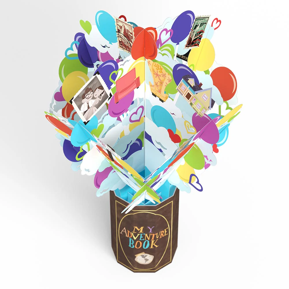 Disney and Pixar Up Birthday Adventures Pop-Up Card & Bouquet Bundle - Image 7