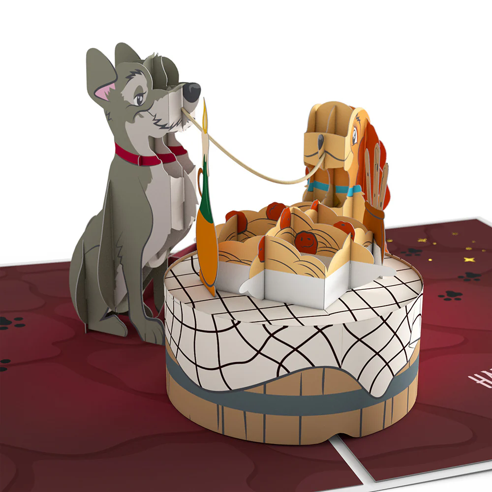 Disney’s Lady and the Tramp Pop-Up Card & Flower Buds Bouquet Bundle - Image 3