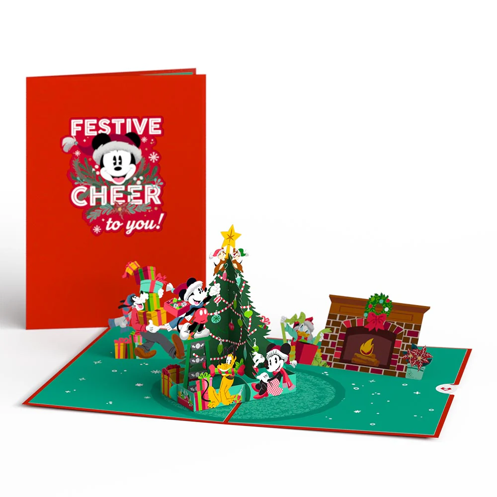 Disney’s Mickey Mouse Festive Cheer Pop-Up Card & Flower Buds Bouquet Bundle - Image 3