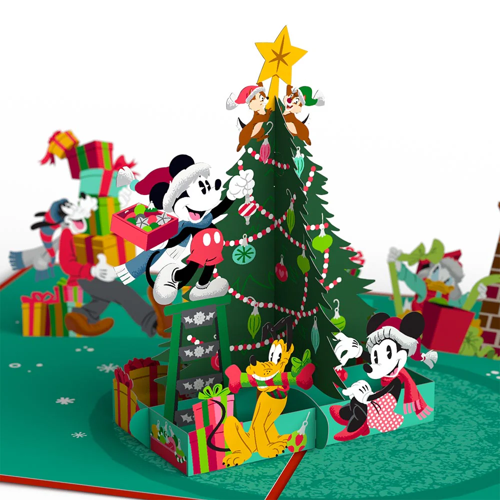 Disney’s Mickey Mouse Festive Cheer Pop-Up Card & Flower Buds Bouquet Bundle - Image 4