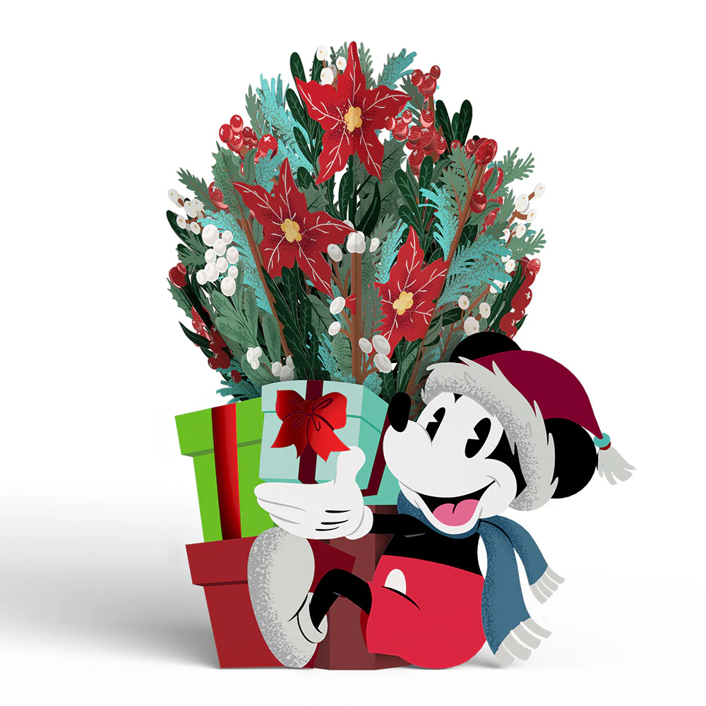 Disney’s Mickey Mouse Festive Cheer Pop-Up Card & Flower Buds Bouquet Bundle - Image 7