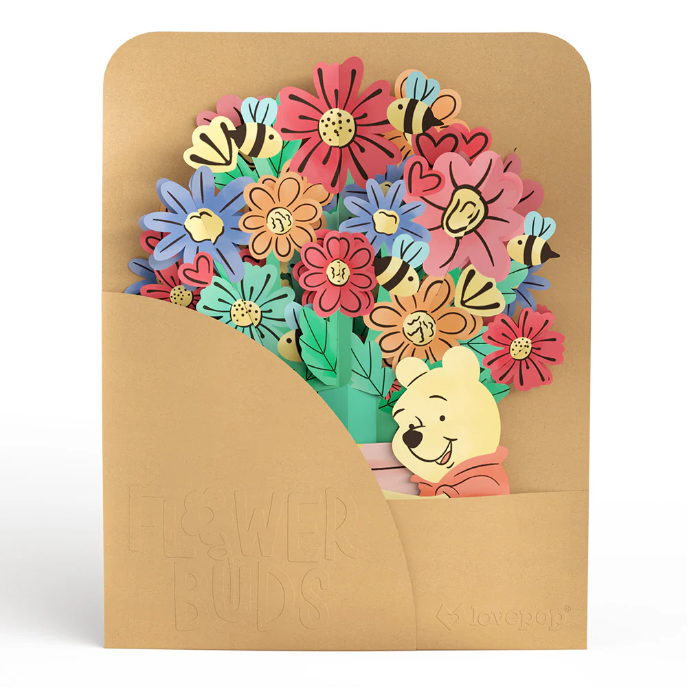Disney’s Winnie the Pooh Pop-Up Card & Flower Buds Bouquet Bundle - Image 8