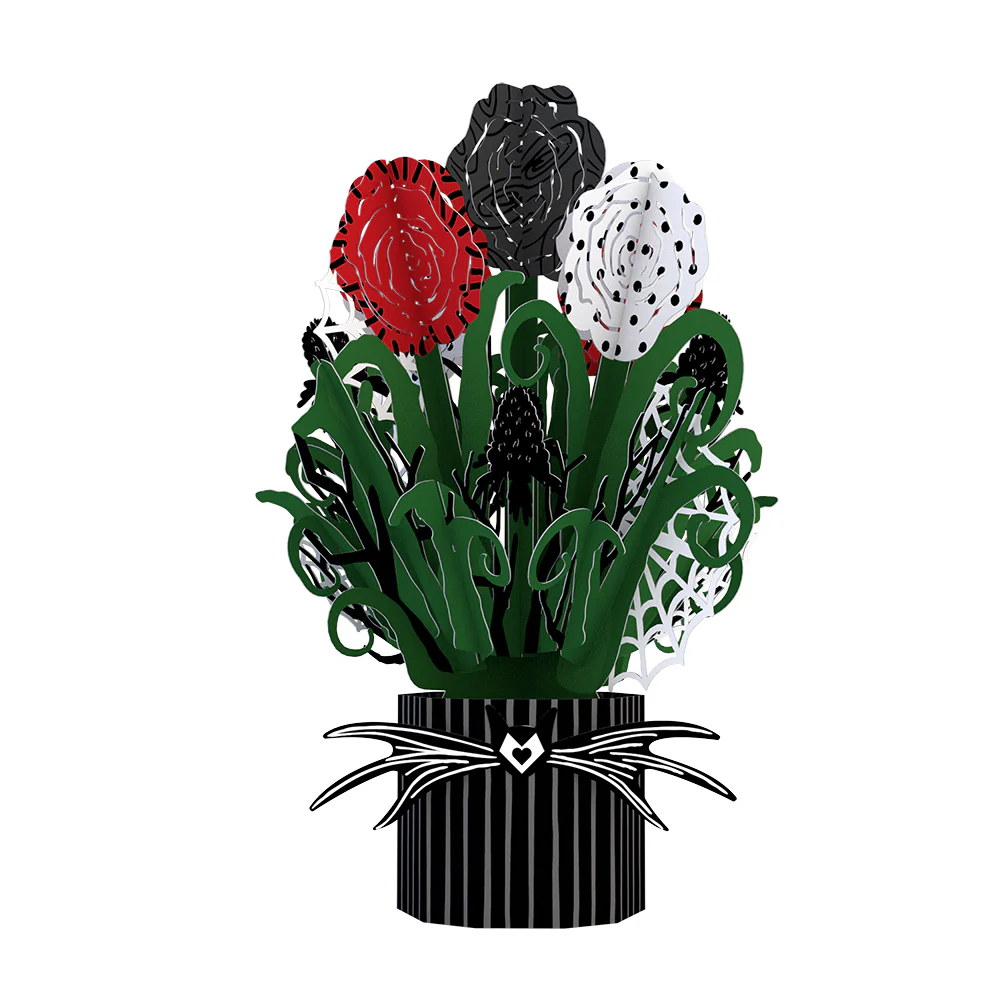 Disney Tim Burton's The Nightmare Before Christmas Card with Mini Bouquet - Image 6
