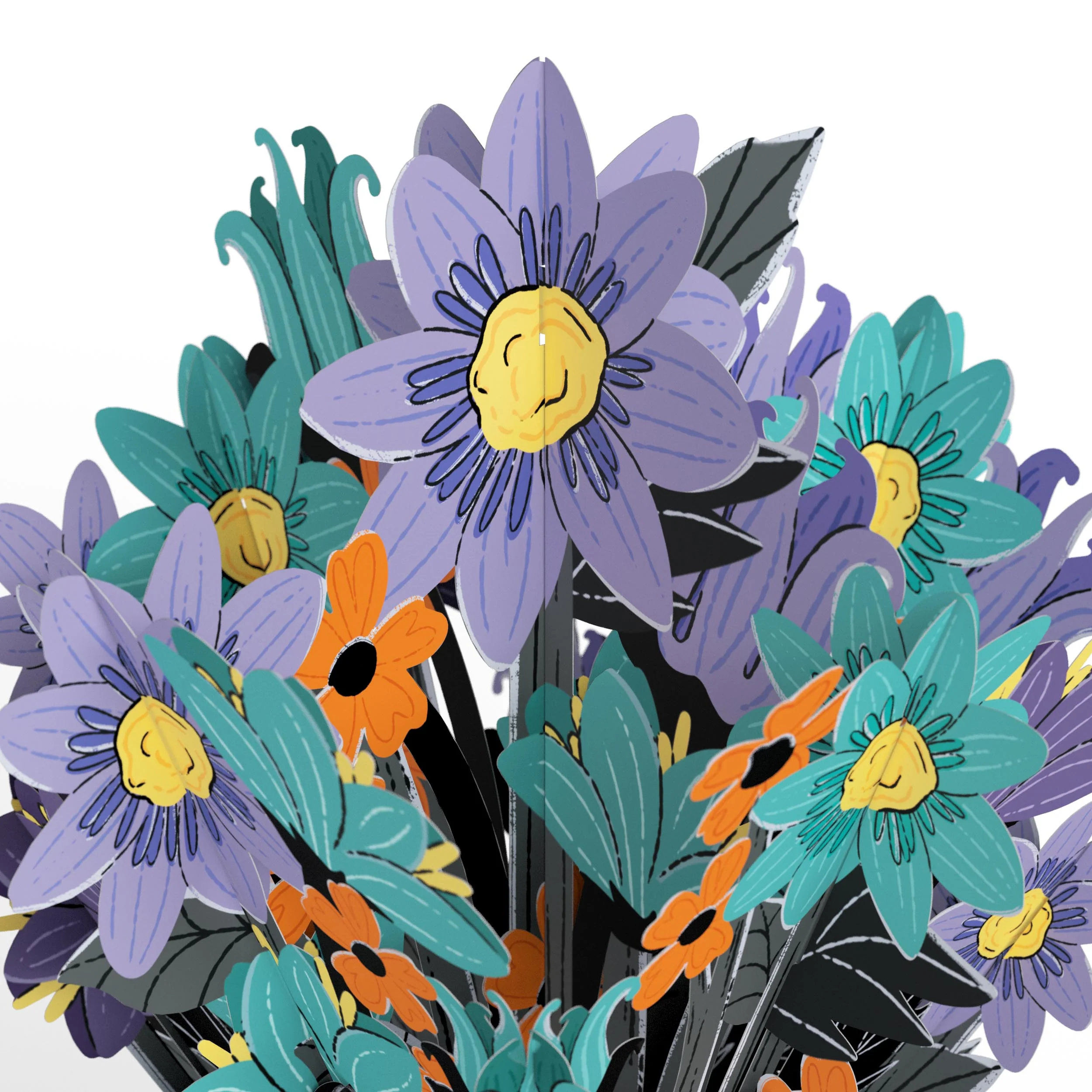 Disney Tim Burton’s The Nightmare Before Christmas Birthday Pop-Up Card & Flower Buds Bouquet Bundle - Image 3