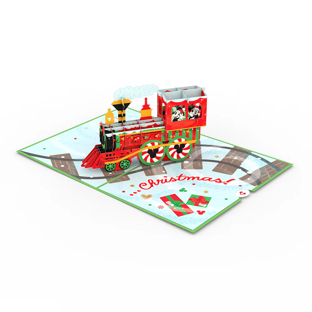 Disney's Mickey & Minnie Mouse Christmas Train Pop-Up Card - Image 3