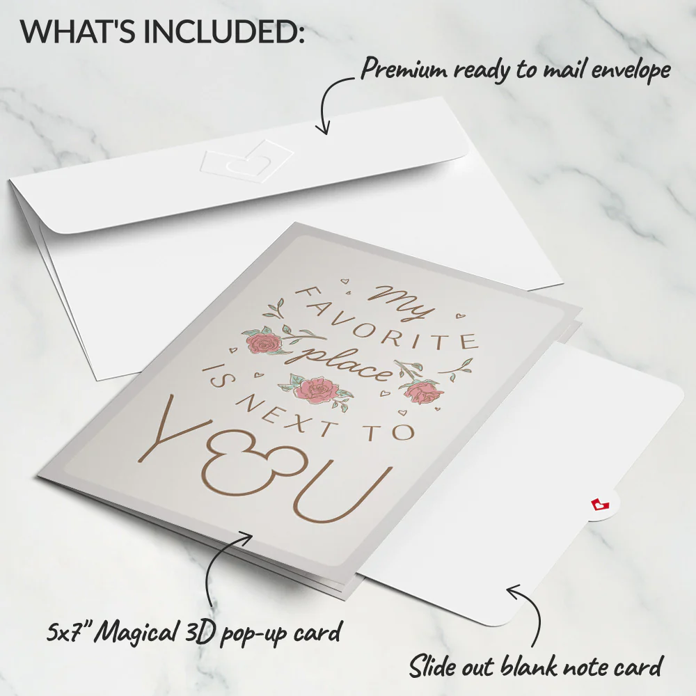 Disney's Mickey & Minnie Mouse My Favorite Place Is Next to You Pop-Up Card - Image 5