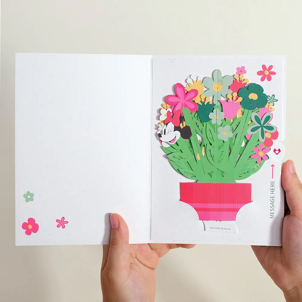 Disney's Minnie Mouse Birthday Wishes Card with Mini Bouquet - Image 3
