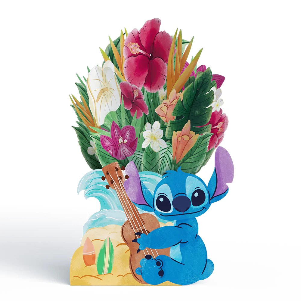 Disney's Stitch Birthday Pop-Up Card & Flower Buds Bouquet Bundle - Image 5