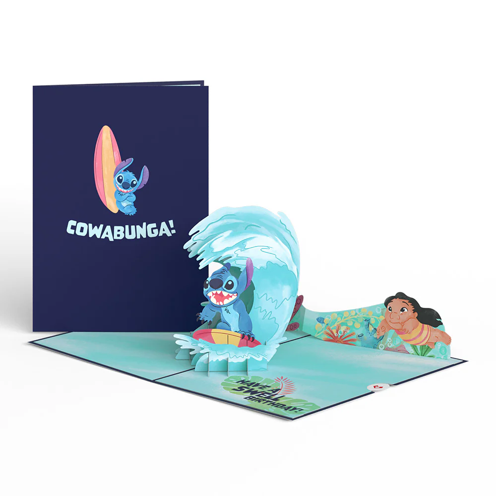Disney's Stitch Birthday Pop-Up Card & Flower Buds Bouquet Bundle - Image 7