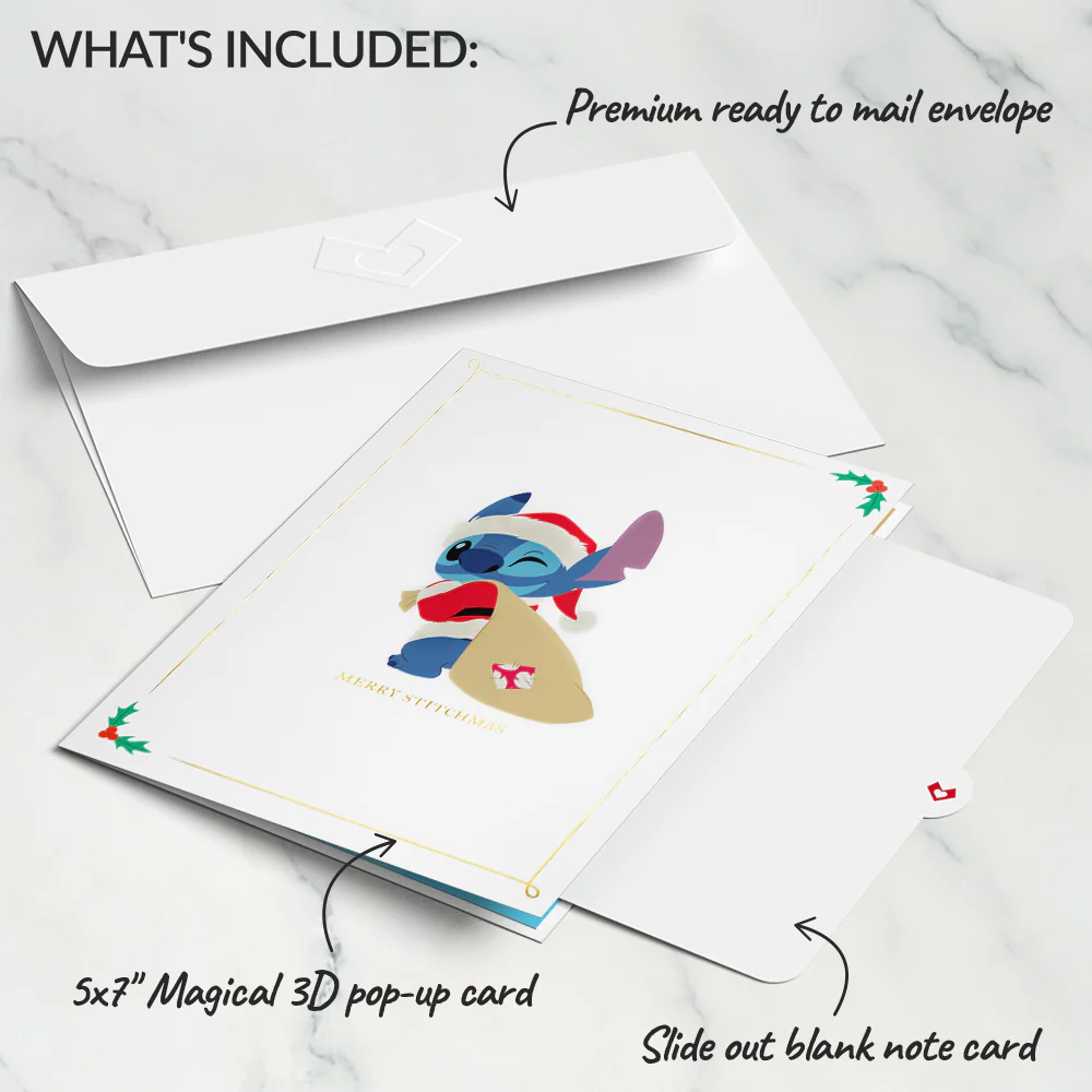 Disney's Stitch Merry Stitchmas Pop-Up Card - Image 5
