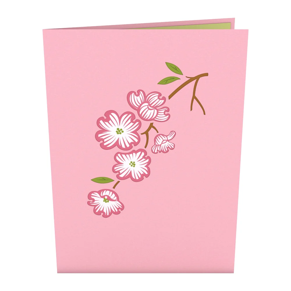 Dogwood Love Scene Purple Same Sex Female Pop-Up Card - Image 3