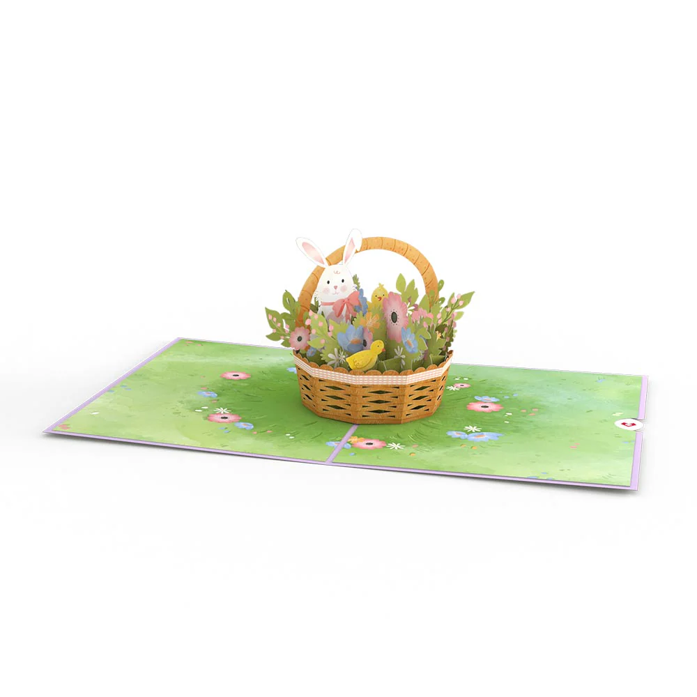 Easter Bunny Basket Pop-Up Card - Image 3