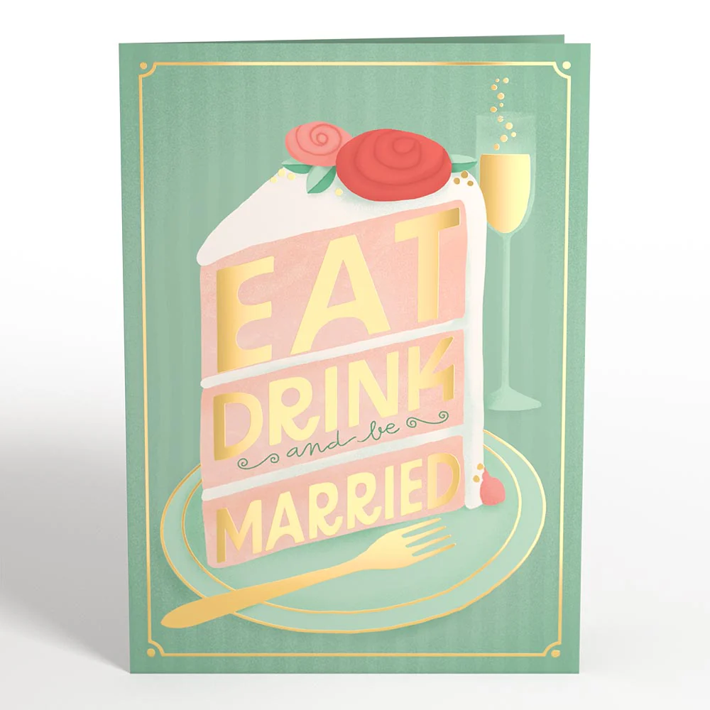 Eat, Drink, and Be Married Pop-Up Card - Image 5