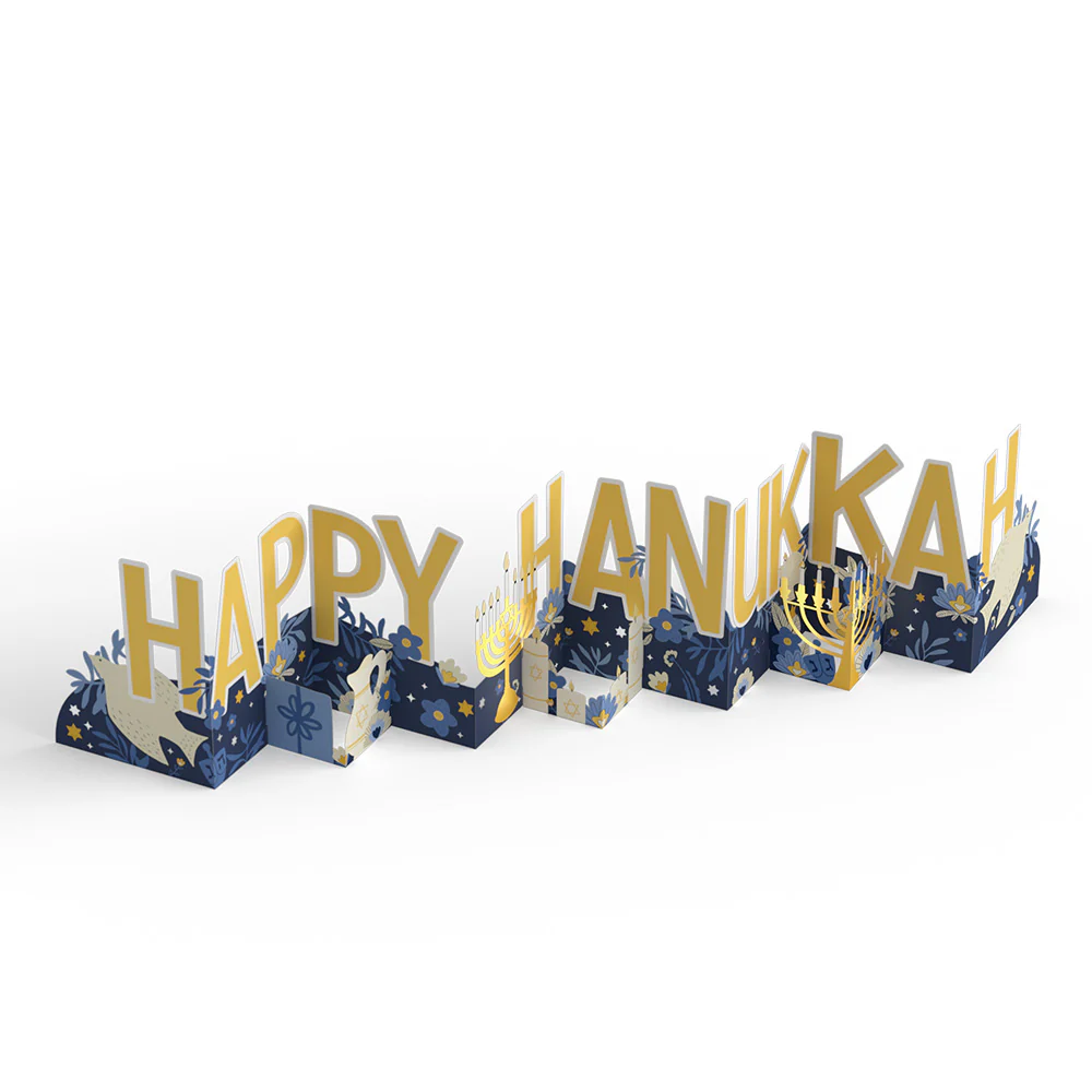 Elegant Happy Hanukkah Loooooong Card™ (Expands to 2 feet) - Image 7