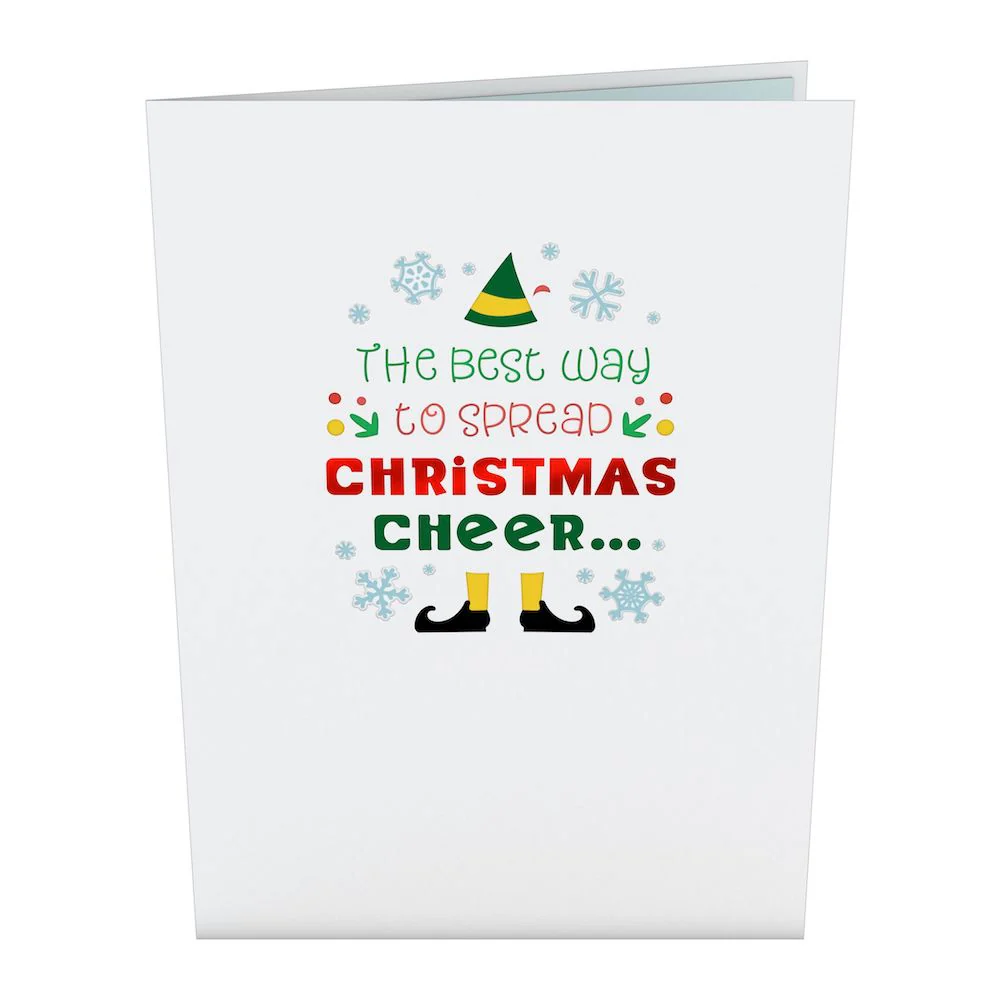 Elf Christmas Cheer Pop-Up Card - Image 4