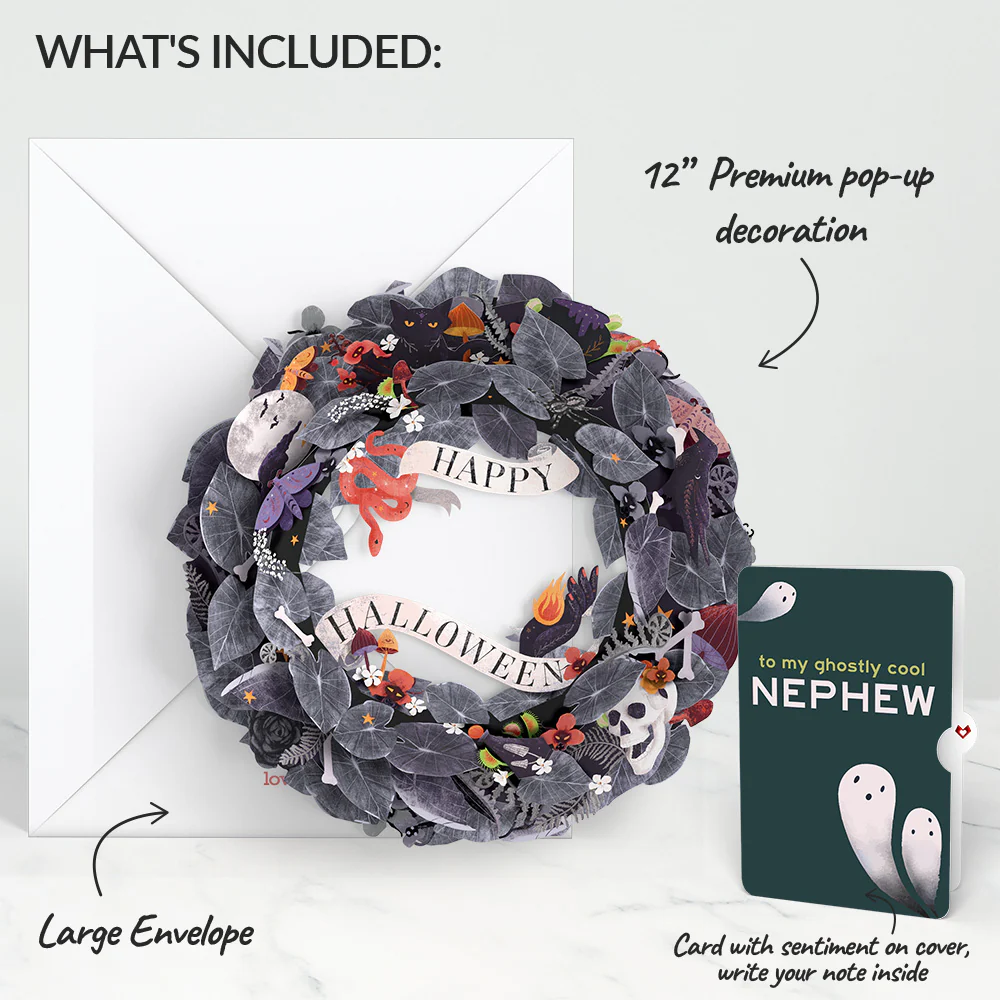 Enchantingly Eerie Halloween Wreath and Sentiment Set for Nephew - Image 2