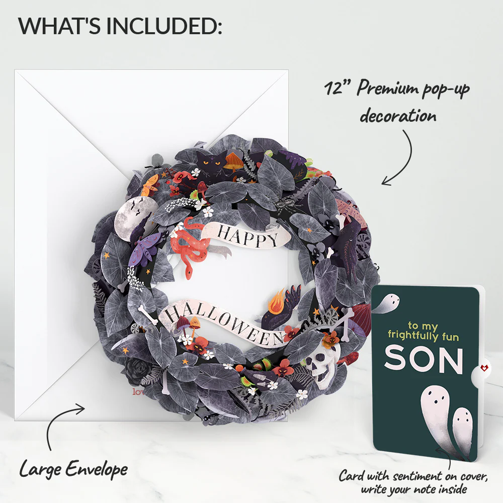 Enchantingly Eerie Halloween Wreath and Sentiment Set for Son - Image 2