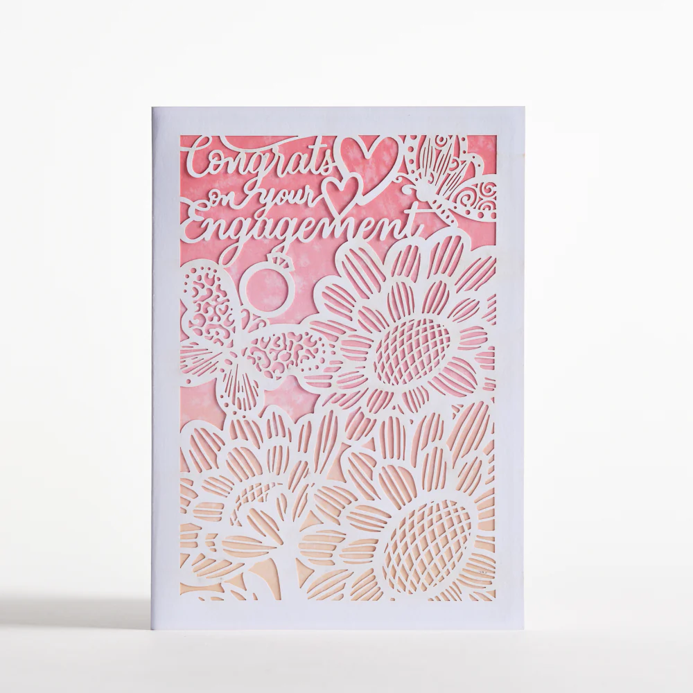 Engagement Congrats Butterfly Floral: Lovepop Moments™ Card - Image 3