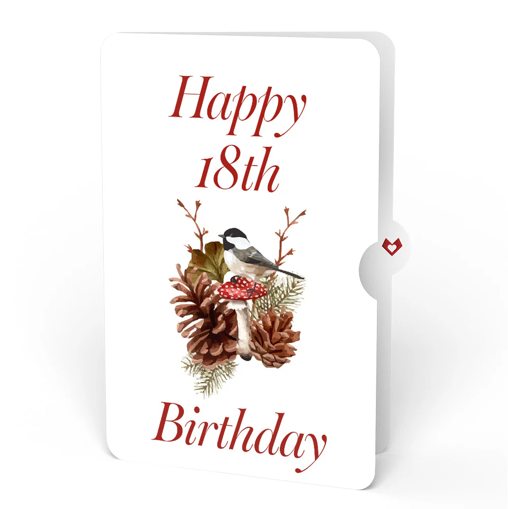 Fall Forest Floor 18th Birthday Pop-Up Card and Sentiment Set - Image 4
