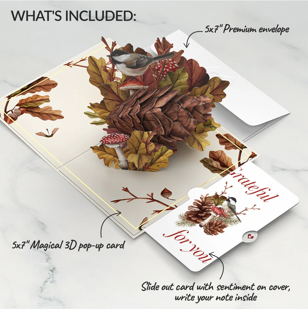 Fall Forest Floor Appreciation Pop-Up Card and Sentiment Set - Image 2