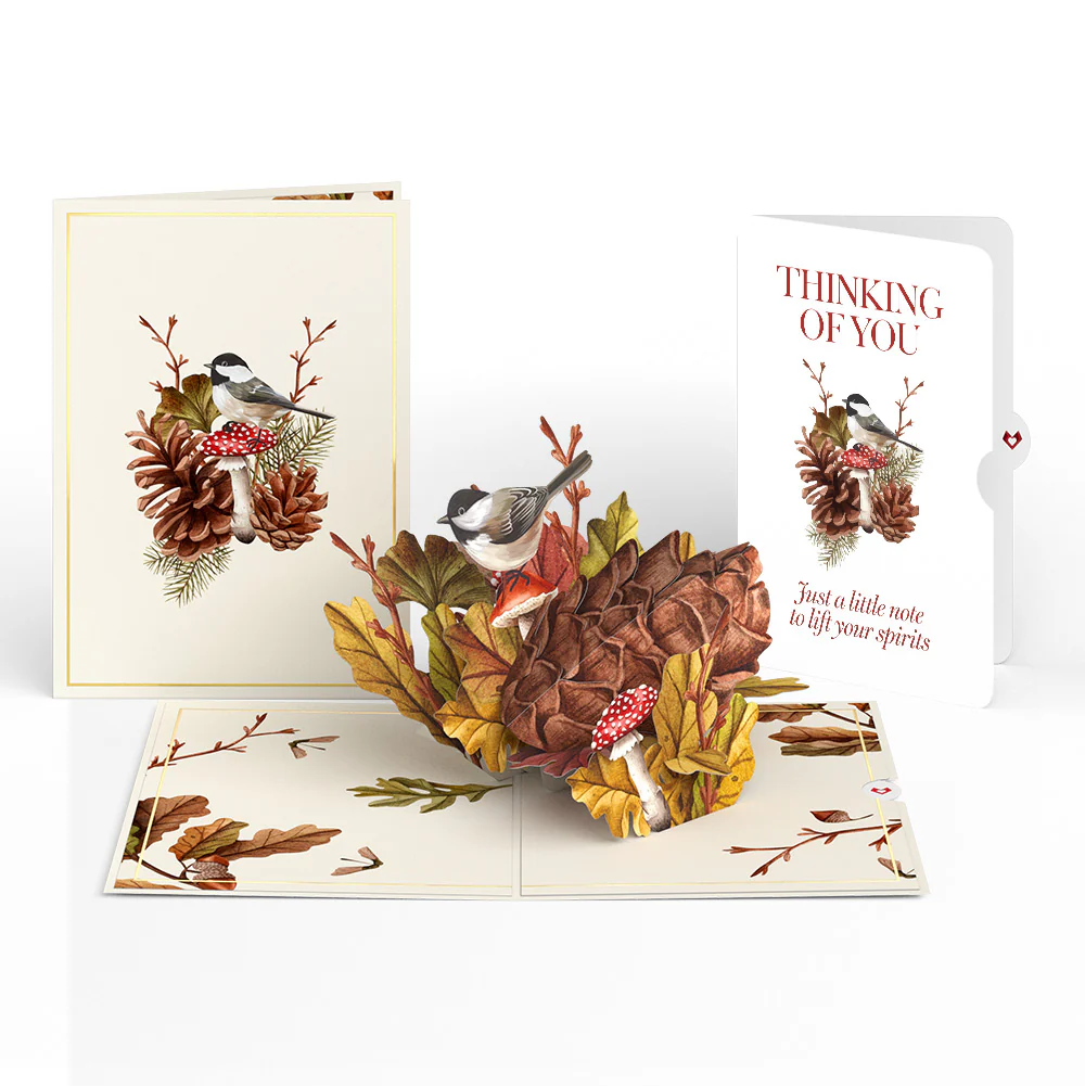 Fall Forest Floor Thinking of You Pop-Up Card and Sentiment Set