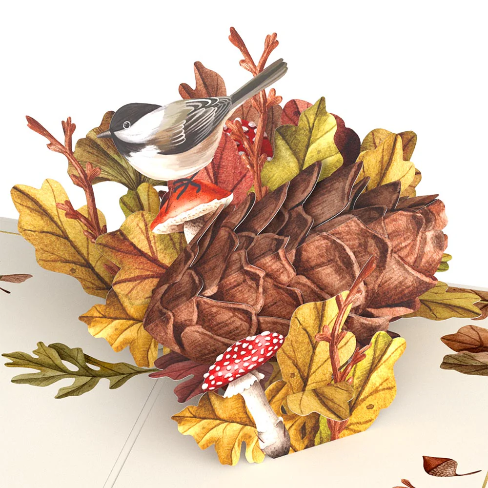 Fall Forest Floor Congratulations Pop-Up Card and Sentiment Set - Image 3