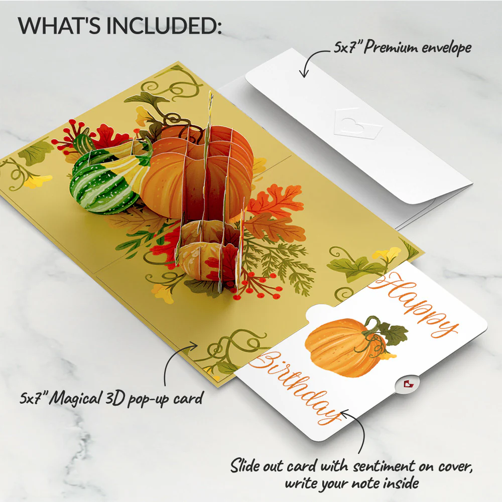 Fall is in the Air Birthday Pop-Up Card and Sentiment Set - Image 2