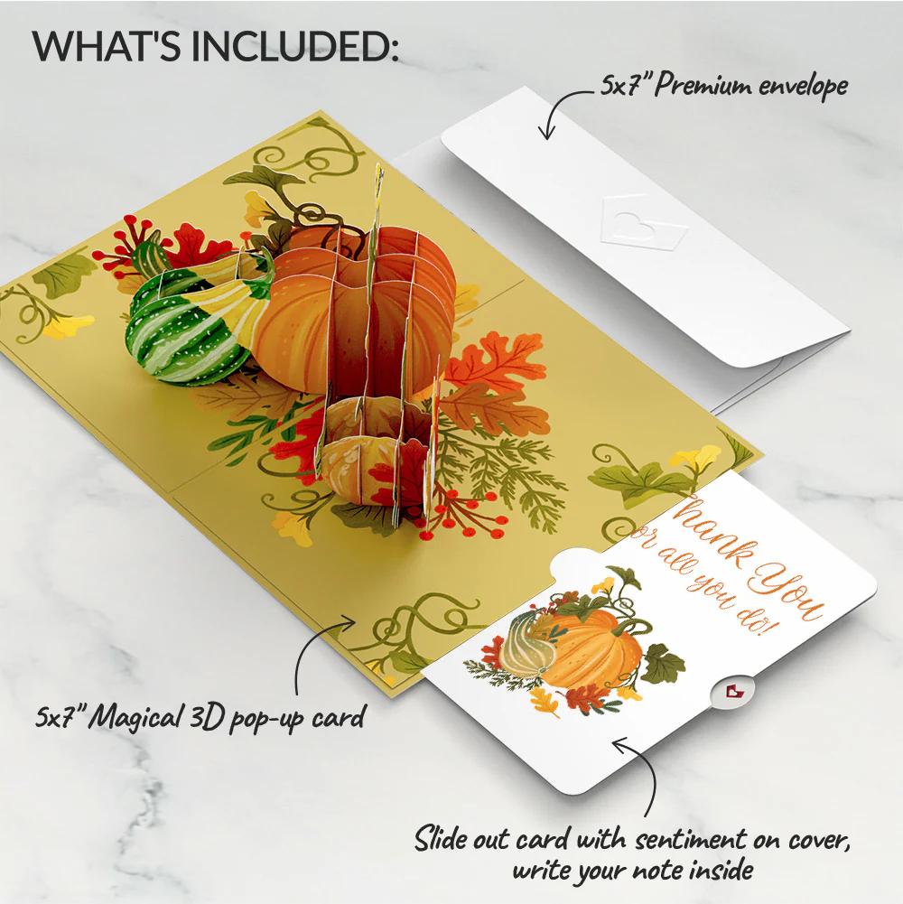Fall is in the Air Thank You Pop-Up Card and Sentiment Set - Image 2