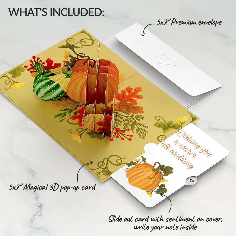 Fall is in the Air Wedding Pop-Up Card and Sentiment Set - Image 2