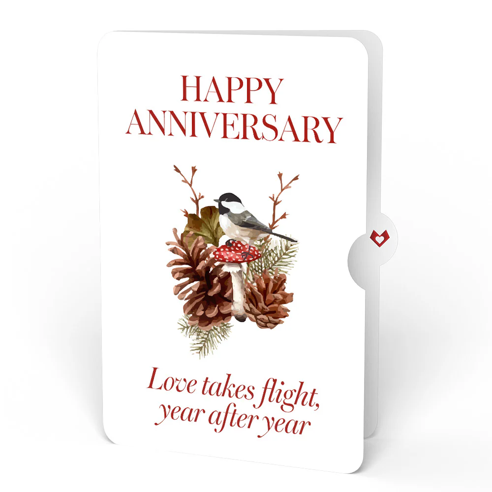 Fall Sunshine Anniversary Bouquet and Love Takes Flight Sentiment Set - Image 4