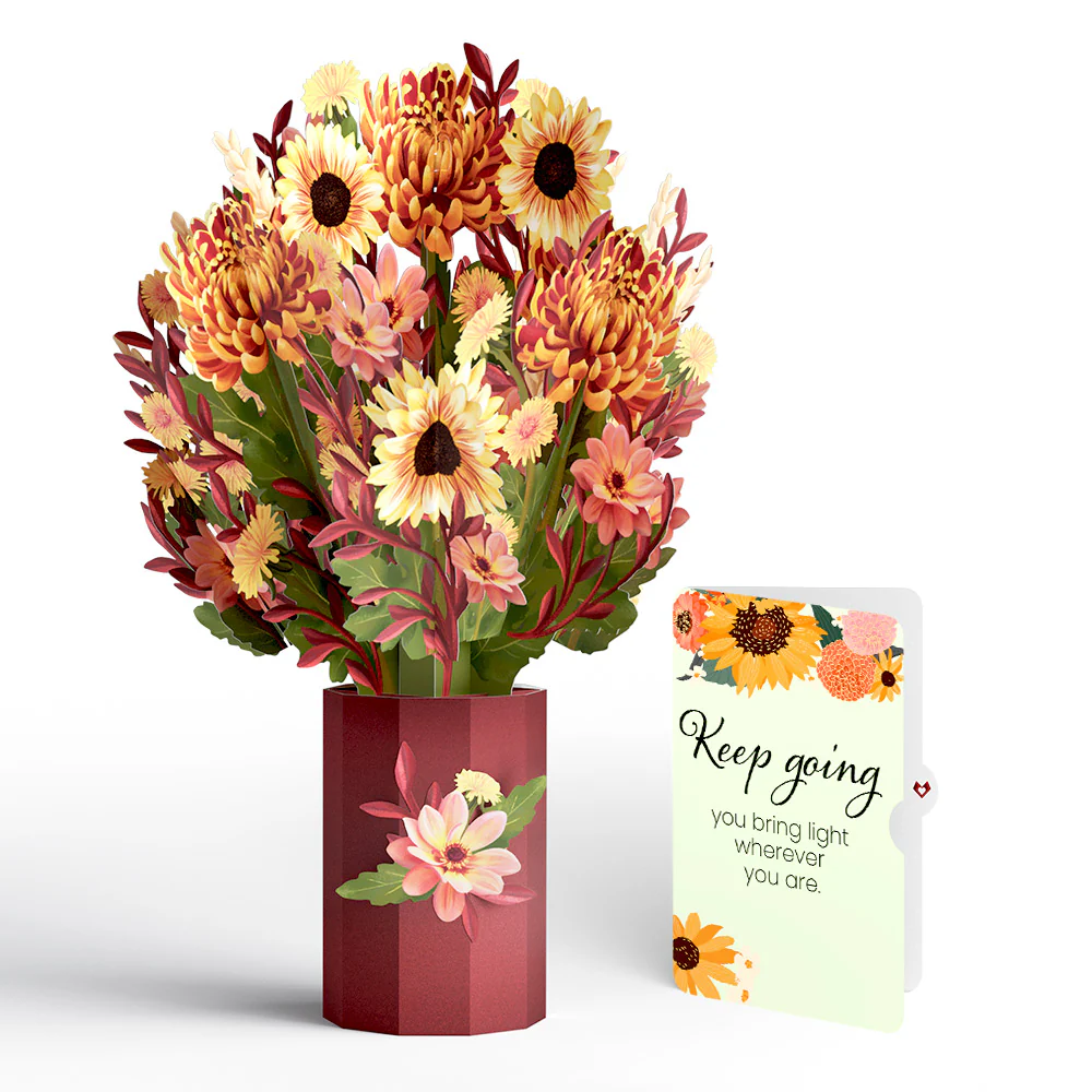 Fall Sunshine Encouragement Bouquet and Sentiment Set