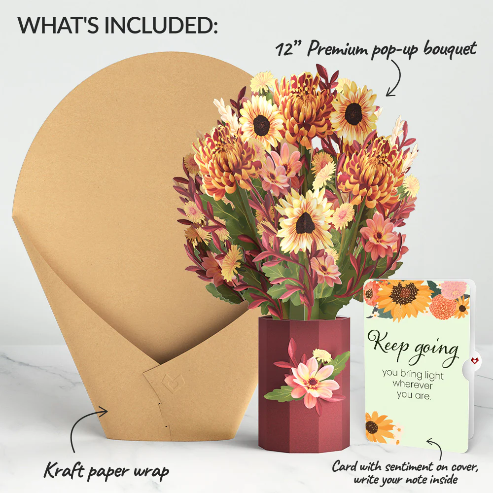 Fall Sunshine Encouragement Bouquet and Sentiment Set - Image 2
