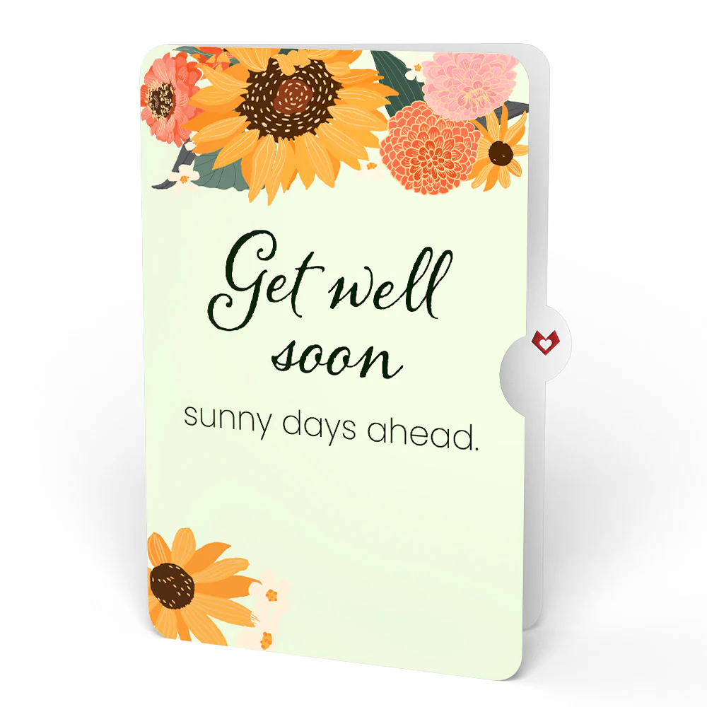 Fall Sunshine Get Well Soon Bouquet and Sentiment Set - Image 4