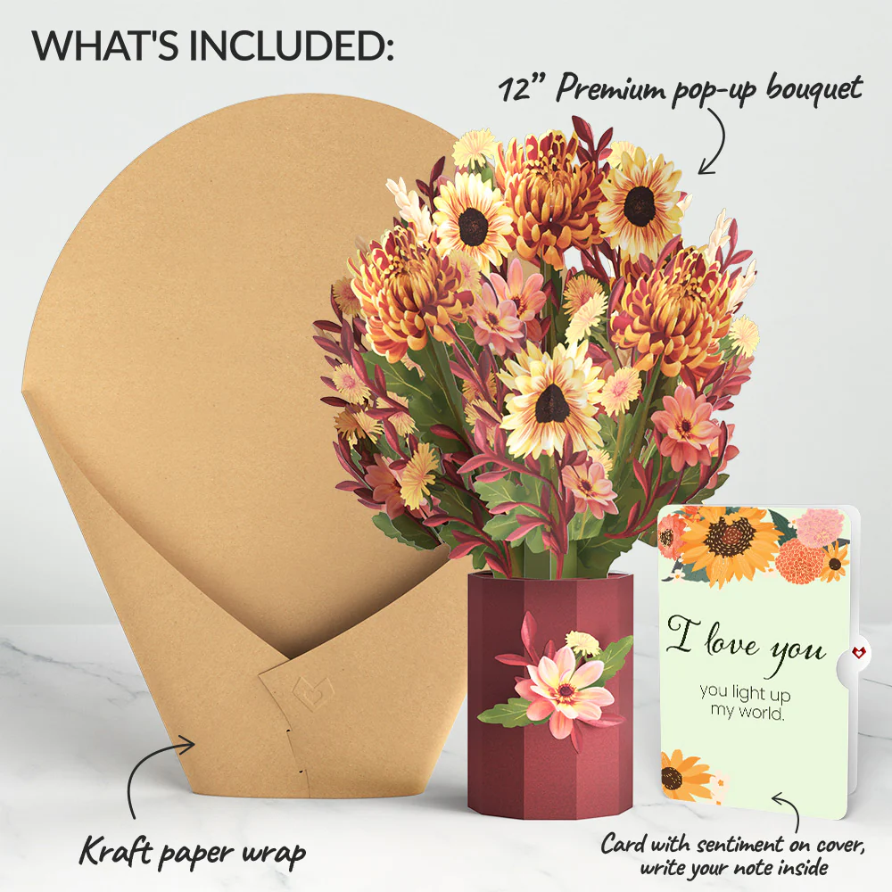 Fall Sunshine Love Bouquet and Sentiment Set - Image 2