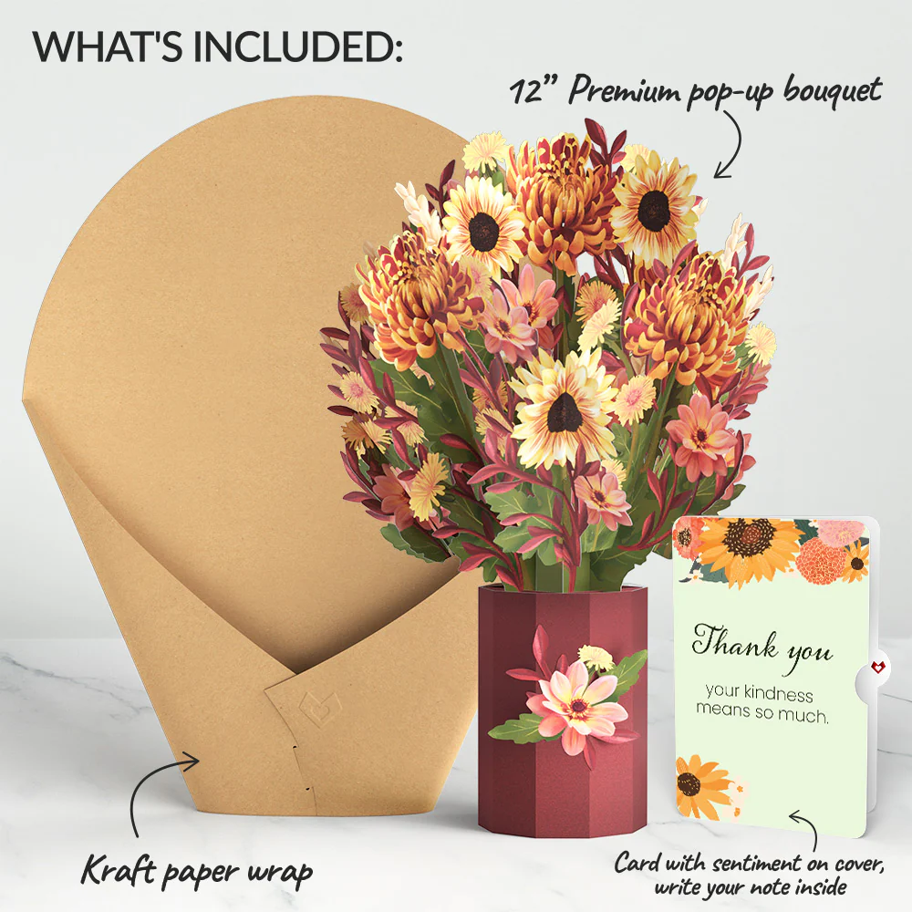 Fall Sunshine Thank You Bouquet and Sentiment Set - Image 2