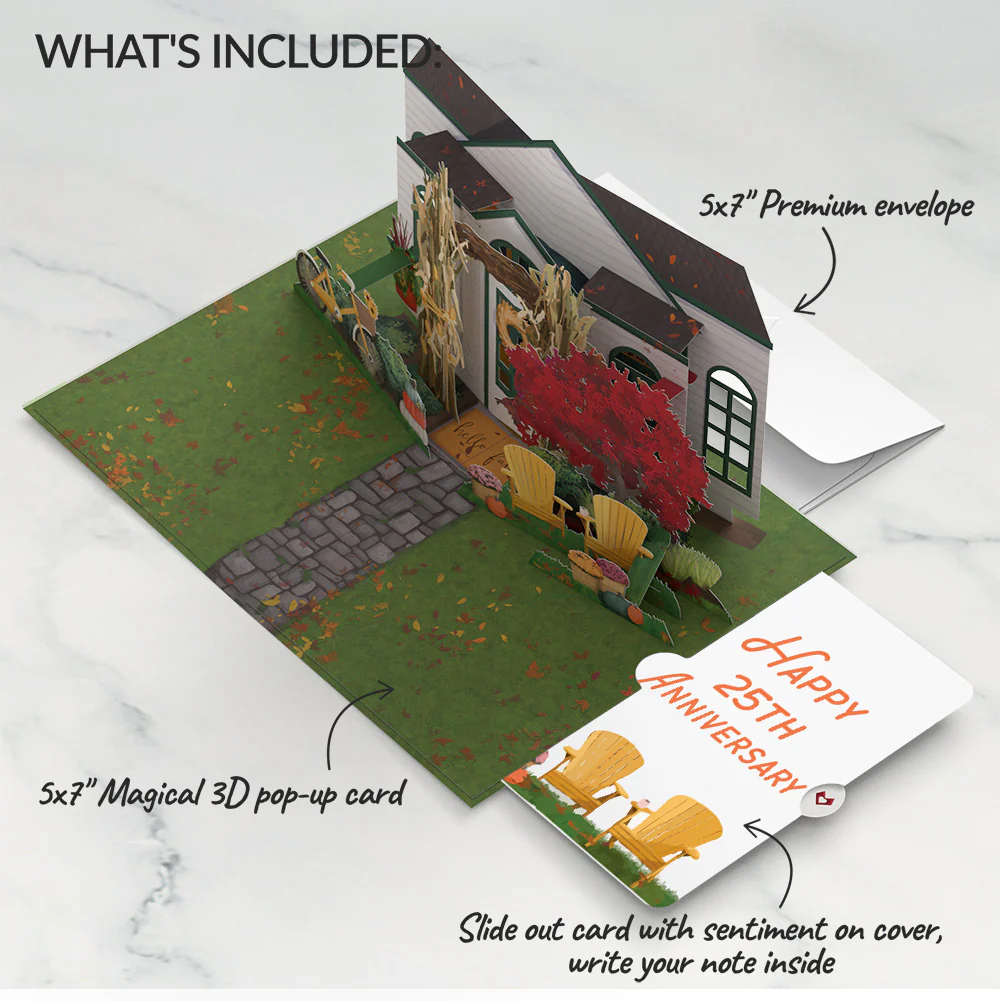 Fall Welcome 25th Anniversary Pop-Up Card and Sentiment Set - Image 2