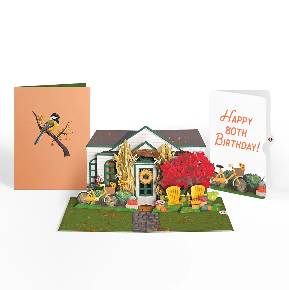 Fall Welcome 80th Birthday Pop-Up Card and Sentiment Set