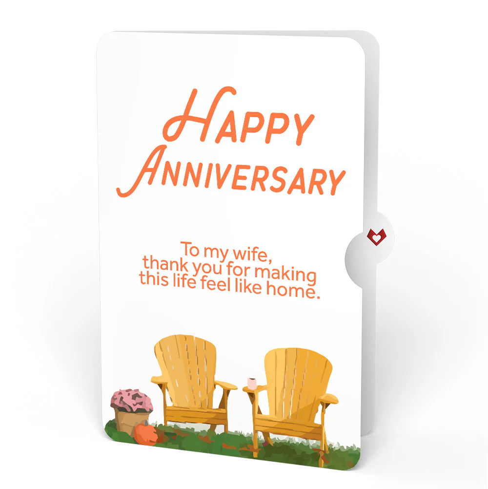 Fall Welcome Anniversary Pop-Up Card and Sentiment Set for Wife - Image 4
