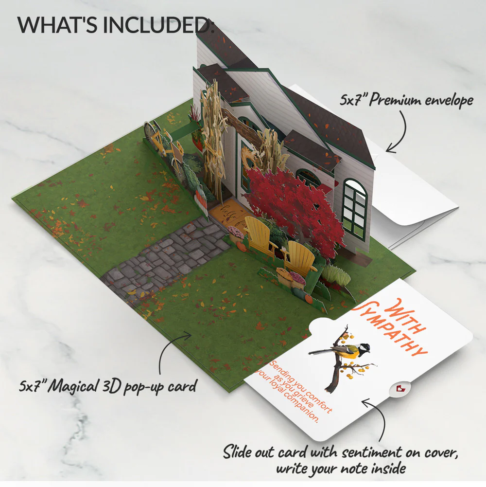 Fall Welcome Sympathy Pop-Up Card and Sentiment Set for Your Pet - Image 2