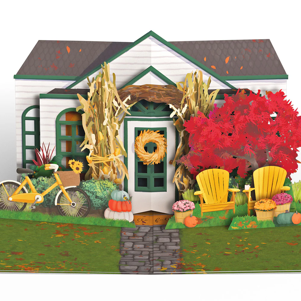 Fall Welcome Thank You Pop-Up Card and Sentiment Set for Friend - Image 3