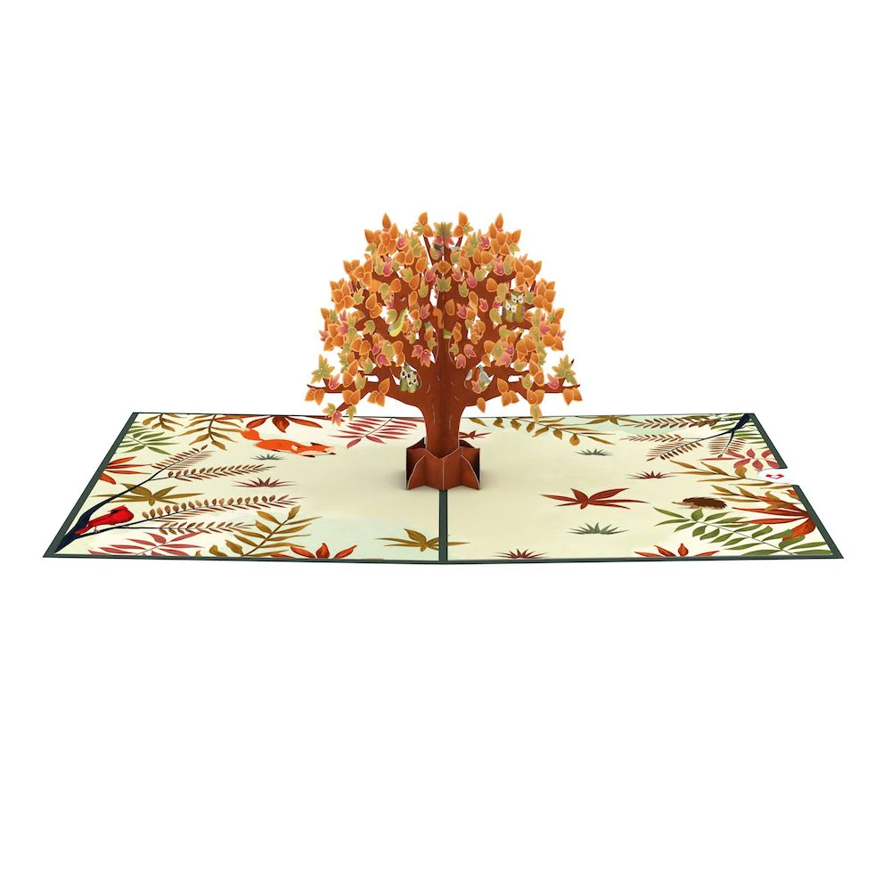 Fall Woodland Animal Tree Pop-Up Card - Image 3
