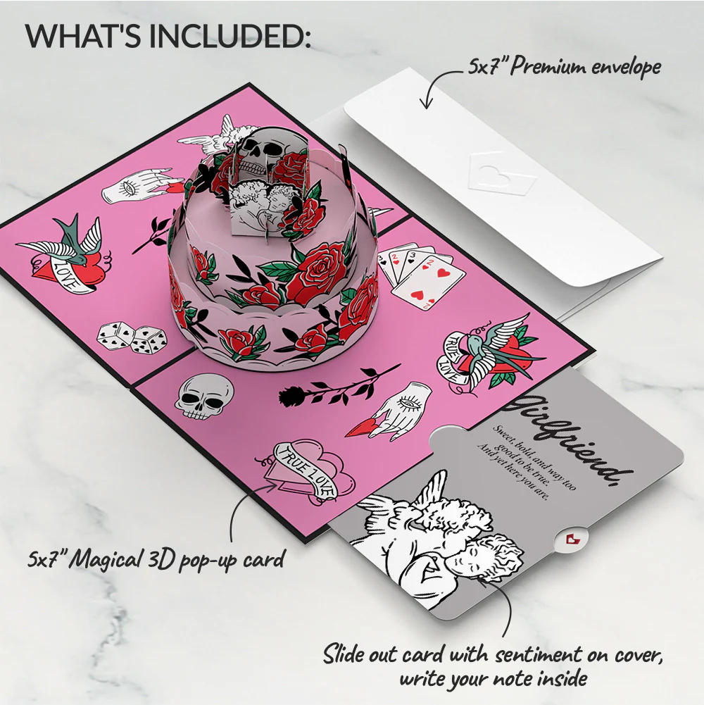 Fatally Yours Love Pop-Up Card and Sentiment Set for Girlfriend - Image 2
