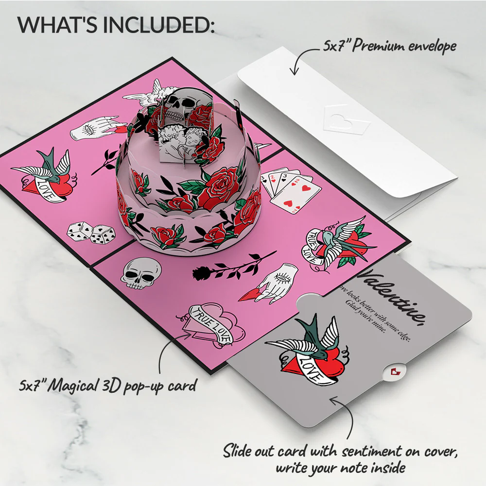 Fatally Yours Valentine's Day Pop-Up Card and Sentiment Set - Image 2